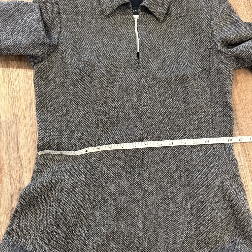 Rena Lange Dress Women’s 8US 12EU Grey Collared Wool Silk Old Money Office Luxe - Picture 10 of 13
